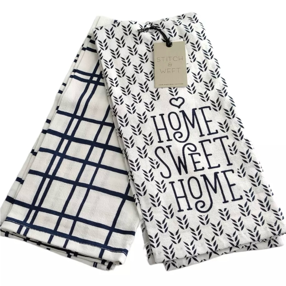 Stitch & Weft 2-Pc Kitchen Tea Towel Set - Home Sweet Home